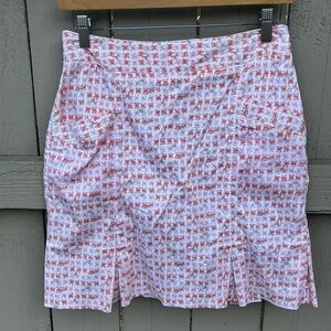 Lizzie Driver Skort Peach Butterfly Pattern Golf Tennis Hiking Ahtliesure Sz 6